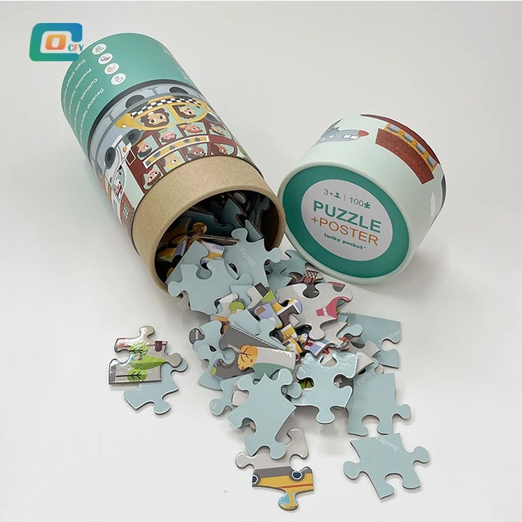 100pcs puzzle in paper tube