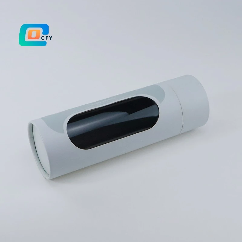 paper jar with pvc window